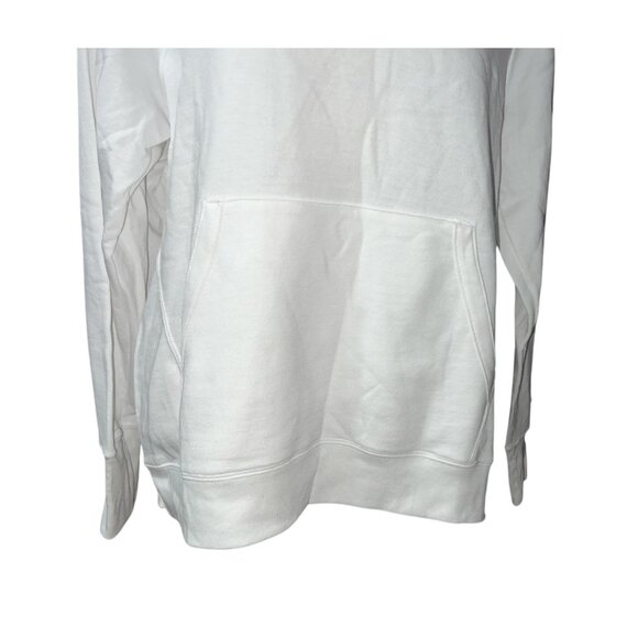 Champion Power Blend Long Sleeve Warm Hoodie Sweatshirt Sz XL White Kangaroo Poc - Picture 6 of 16